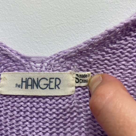 Purple Knitted Crop Tank Top - Picture 3 of 3